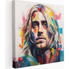 Popcasso Kurt Cobain Cam Tablo - Soyut Modern Sanat