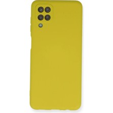 Asa Store Samsung Galaxy A12 Kılıf Nano Içi Kadife Silikon - Sarı