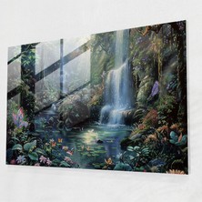 Popcasso Büyülü Orman Temperli Cam Tablo - Pre-Raphaelite Brotherhood Teması Peri Manzarası