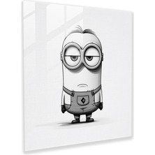 Popcasso Minimalist Minyon Cam Tablo - Modern Sanat Temalı Minyonlar
