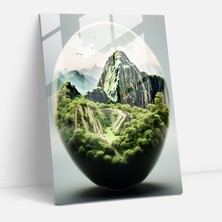 Popcasso Machu Picchu Cam Tablo - Mayalar Antik Kalesi ile Doğa Manzarası