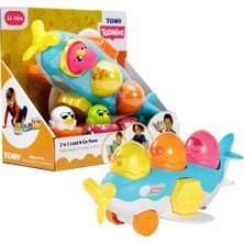 Adore Oyuncak 73147 Tomy, 2si1 Arada Uçak ve Saklambaçlı Yumurtalar, 12-36 Ay