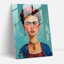 Popcasso Frida Kahlo Tarzı Modern Temperli Cam Tablo - Eşsiz Frida Kahlo Eserleri Görseli