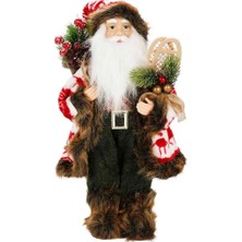 Sunman Kürklü Noel Baba Dekoratif Biblo 41 cm