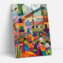 Popcasso Frida Kahlo Stili Temperli Cam Tablo - Modern Sanat Temalı Frida Kahlo Eserleri