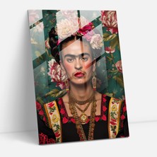 Popcasso Frida Kahlo Tarzı Cam Duvar Tablosu - Frida Kahlo Eserleri ile Şık Duvar Dekorasyonu