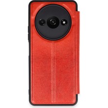 Asa Store Xiaomi Redmi A3 4g Kılıf Flip Cover - Kırmızı