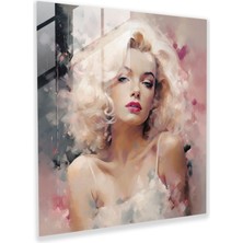 Popcasso Izlenimci Marilyn Monroe Temperli Cam Tablo - Romantizm Temalı Modern Sanat Tablosu