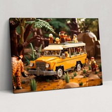 Popcasso LEGO Safari Macerası Temperli Cam Tablo