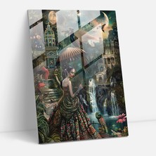 Popcasso Frida Kahlo Tarzı Temperli Cam Tablo - Frida Kahlo Eserleri ile Dekoratif Görsellik