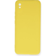 Asa Store Xiaomi Redmi 9A Kılıf Nano Içi Kadife Silikon - Sarı