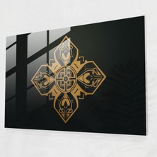 Popcasso Minimalist Grafik Tasarım ile Efsaneler Temalı Cam Duvar Tablosu - Modern Sanat Yorumlaması ile Sıra Dışı Görsel Tasarım