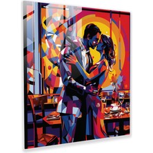 Popcasso Pulp Fiction Temalı Cam Tablo - Duvar Süsleme ve Dekorasyon Için