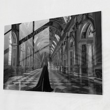 Popcasso Neoklasik Cam Tablo - Modern Sanat Temalı Duvar Süsü