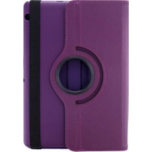 Asa Store Huawei Mediapad T3 10 / 9.6 Kılıf 360 Tablet Deri Kılıf - Mürdüm