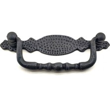 Asa Store Antika Tarz Dekoratif Pirinç Dövme Sallantı Kapı Kulbu - 43X118 Mm, Oksit