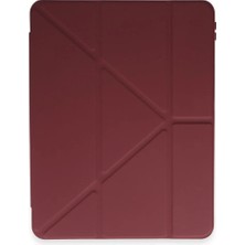 Asa Store Ipad Pro 12.9 (2021) Kılıf Kalemlikli Mars Tablet Kılıfı - Mürdüm