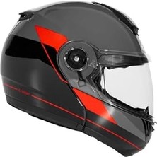 SHC4200 Zeus ZS-3050 Be7 Motosiklet Kaskı Çene Açılır Kaskgrey Red S