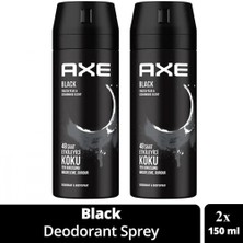 Pileli Store 2 Adet Axe Erkek Deodorant & Bodyspray Black 48 Saat Etkileyici Koku Vücut Spreyi 150 ml