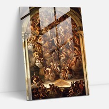 Popcasso Raffaello Sanzio Cam Tablo Modern Sanat - Son Yargı Temalı Duvar Dekoru