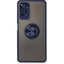 Asa Store Xiaomi Redmi Note 11 Pro Kılıf Montreal Yüzüklü Silikon Kapak - Lacivert
