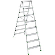 Nacario Mey Ithalat® Sm Saraylı 8+8 Çift Taraflı Alüminyum Merdiven