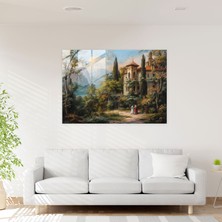 Popcasso Romantik Rococo Cam Tablo Aşıklar Bahçesi - Rococo Tarzı Dekoratif Cam Tablo