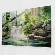 Popcasso Zen Bahçesi Temperli Cam Tablo - Modern Sanat Teması