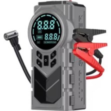 Asa Store Şarjlı 8.000 Mah Taşınabilir Çanta Araç Akü Şarj Takviyeli Işıklı Hava Kompresörü Powerbankli