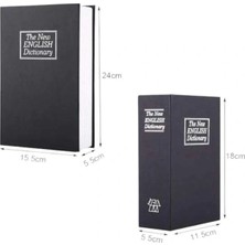 Calperia Büyük Boy Anahtarlı Kitap Görünümlü Gizli Kasa Çelik Kasa Altın Kasası