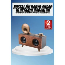 Calperia Gramafon Radyo Bluetooth Hoparlör Nostaljik Radyo Fm Radyo