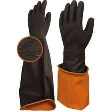 Nacario Mey Ithalat® Beybi H2 45EXT Korun Tırtıklı Uzun Siyah Eldiven No:11