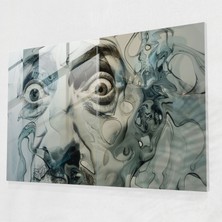 Popcasso Salvador Dali'nin Kendi Portrelerinden Oluşan Gerçeküstü Cam Duvar Tablosu - Dali'nin Portreleri ile Eşsiz Dekorasyon