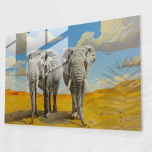 Popcasso Gerçeküstü Temalı Cam Tablo - Salvador Dali Tasarımı