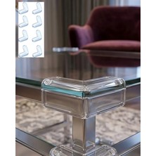 Nacario Mey Ithalat® Şeffaf Masa Kenarı Koruyucu 8 Adet Mobilya Köşe Koruma Seti