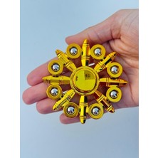 Bamtebi Metal Stres Çarkı 4 Farklı Desen Fidget Spinner Stres Atıcı ve Rahatlatıcı Stres Çarkı