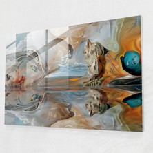 Popcasso Salvador Dali Eriyen Manzara Temperli Cam Tablo
