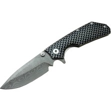 Asa Store Damascus Dms 2 16 Gri Kamp Çakı 21CM- Yarı Otomatik, Kemerlikli, Metal Sap
