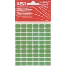Apli Etiket 8X12 mm Yeşil 300 Lü (25 Paket) / 7500 Adet Etiket