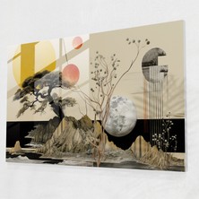 Popcasso Zen Bahçesi Koleksiyonu Cam Duvar Tablosu - Modern Sanat ile Ev Dekorasyonu Için Benzersiz Cam Tablo