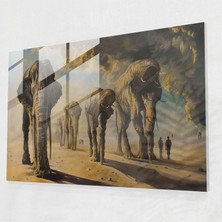 Popcasso Salvador Dali'nin Fil Cam Tablosu - Gerçekçi ve Surrealist Temperli Cam Tablo