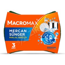 3 Adet Macromax Mercan Sünger 3'lü Paket