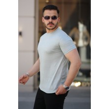 Erkek Mini Jakarlı Kısa Kollu T-Shirt