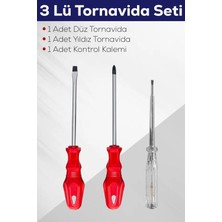 Asa Store 3'lü Tornavida Seti (Düz Tornavida + Yıldız Tornavida + Kontrol Kalemi)