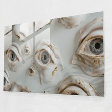 Popcasso Salvador Dali Yüzen Gözler Cam Duvar Tablosu Modern Sanat