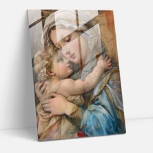 Popcasso Raffaello Sanzio Temalı Modern Sanat Pastel Tonlar Cam Tablo