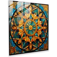 Popcasso Kutsal Mandala Cam Tablo - Ruhsal Vitray Mandala