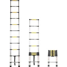 Nacario Mey Ithalat® Saraylı Teleskopik Merdiven 11 Basamak 3.20 Metre