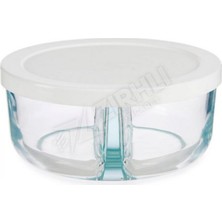 3 Adet Paşabahçe Beyaz Kapaklı Polar Bölmeli Saklama Kabı