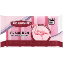 4 Adet Sugar House Flamingo Çizmez Sünger Oluklu 4'lü